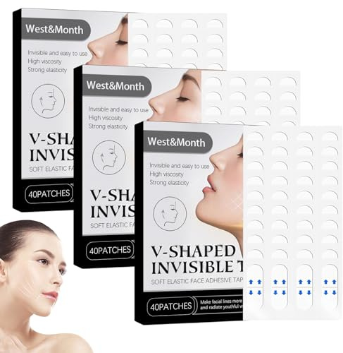 120 Stück Face Tape Lifting Gesicht,Face Lifting Tape,Gesichtstape Gegen Falten,Instant Facelifting Tape,Hautstraffung,Geeignet für Gesicht und Hals