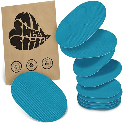 MySweetStitch 10 Fixierpflaster für CGM-Sensoren oval Petrol | Hilft gegen vorzeitiges Ablösen, wasserfest und schnell trocknend, hautfreundlich, bis zu 15 Tage Halt