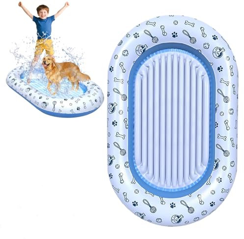 Hyran Hundepool-Schwimmring, Wasserspielzeug, Hundepool Große Hunde, Aufblasbares Schwimmendes Floß Schwimmende Hundeliege für Haustiere für Wasserspiele Im Freien