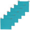 Atout Ciel Lot de 6 Galettes de Chaise Bicolore à Scratch en Tissu déperlant 40x40x4cm, Turquoise/Gris