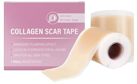 Opdestn Silikon Narbenpflaster, Silicone Scar Tape, Silikonpflaster für Narben, Silikon Narbenblätter, Silikon Narbenband, für Operationsnarben, Kaiserschnitte und Keloid (1.6” x 59” Rolle – 1,5 m)
