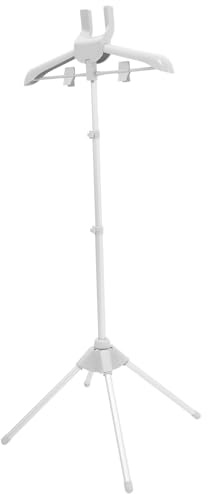 TOBBOMEY Foldable Steam Ironing Hanger Stand with Clamps for Pants and Skirts Lightweight Portable Clothes Steamer Rack for Efficient Garment Steaming and Organizing