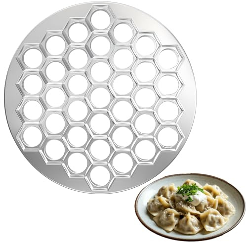Moule À Raviolis Russes 2 En 1, Ustensile De Cuisine En Aluminium, Idéal Pour Réaliser Raviolis, Wontons, Wraps Ou Samoussas. Moule Antiadhésif (Argenté)