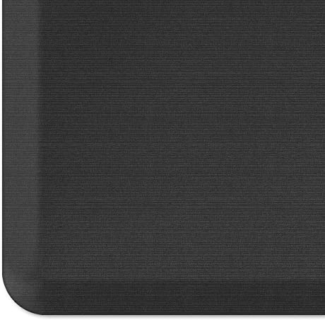 NewLife by GelPro Anti-Fatigue Designer Comfort Kitchen Floor Mat, 20x48, Grasscloth Charcoal Stain Resistant Surface with 3/4 Thick Ergo-Foam Core for Health and Wellness