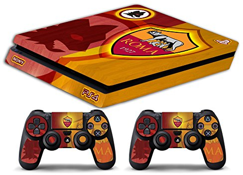 Skin Kompatibel für Ps4 Slim - AS Roma Ultras Calcio - Limited Edition Decal Cover Schutzhüllen Faceplates Bundle