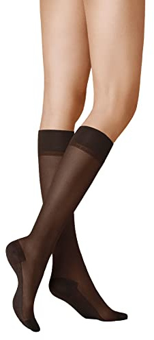 KUNERT Damen Kniestrümpfe Cotton Sole 20 transparent 20 Den
