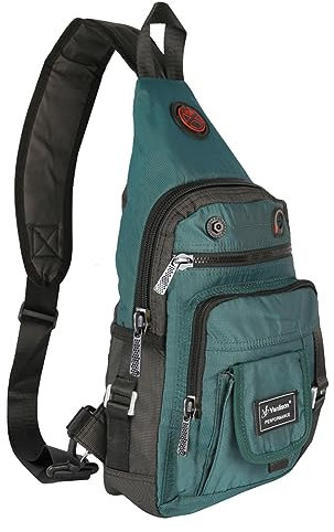 Vanlison Umhängetasche für Damen und Herren mit mehreren Taschen, B-Dunkelgrün (Passend für iPad 10.5), Medium, B - Dunkelgrün (Passend für iPad 10,5), Medium