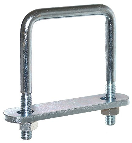 2x Legierter Stahl U-Bügel mit Gegenplatte 100mm Länge x 73mm Breite Zurrbügel M10 Bügelschraube Gewindebügel Bügelschelle Dachbox Befestigung Neu Old-Harvest