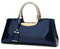 DEERWORD Damen Taschen Handtasche Frauen Elegant Tasche Henkeltasche Vintage PU-Leder 5378 1-teilig set Blau