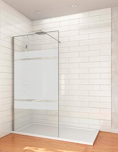 DUCHA.ES MAMPARA DUCHA CRISTAL FIJO VARIAS MEDIDAS Y CRISTALES DISPONIBLE 100CM Cristal Serigrafiado