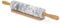 Homiu Marble Rolling Pin for Baking with Wooden Stand Easy Clean Hard-Wearing Speckle Finish Non-Stick (White)