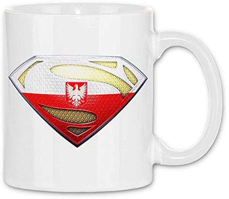 wowshirt Tasse Polen Polska Flagge Fahne Wappen, Farbe:White