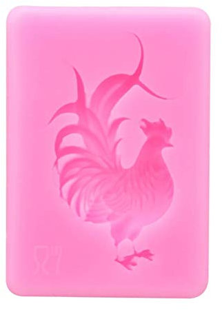 Oulensy DIY Hahn Huhn Silikon Formen Fondant-Kuchen Werkzeuge Soap Polymer Clay Moulds Zuckerpaste Süßigkeit Schokolade Mould