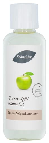 Saunabedarf Schneider - Aufgusskonzentrat Grüner Apfel (Calvados) - saftig-frischer Saunaaufguss - 250ml Inhalt