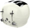 FUNKY Large Retro 4-slice Toaster, Extra Wide & Deep Slots, 6 Browning Levels, Frozen, Cancel and Reheat Function - Cream