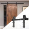 YRHome 200cm Schiebetürsystem Schiebetürbeschlag Laufschiene Holztür Schiebetüren Schwarz Max. Last 130KG Metalltüren Holztür Schiebetür Zubehörteil Schiebetüren Innentüren für 35mm-45mm Dicke