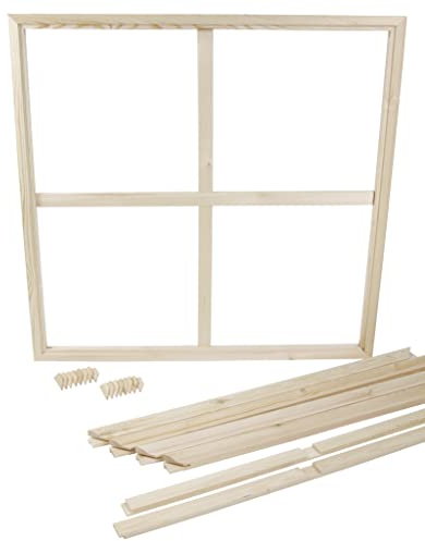 Keilrahmenleisten-Set - 2x 80x120 cm zum Selberbauen, Keilrahmen Bausatz für Leinwand im Doppel-Set mit Keilen und Streben,