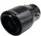 Simoni Racing Auspuffblende Rund/Schräg Edelstahl Schwarz - Ø90xL150mm - Anschluß 39->64mm