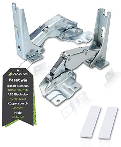 DEKAROX Kit charnière de porte pour Bosch Siemens 481147 00481147 pour Electrolux AEG 4071314258 pour Küppersbusch 430332 pour Miele 5546050 pour réfrigérateur congélateur