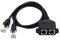 cablecc Cable de extensión de red Ethernet LAN macho a hembra UTP Cat6 de doble puerto 8P8C FTP STP con agujeros de montaje en panel