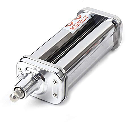 Pasta Roller Edelstahl Röhrennudelaufsatz, Lasagne Pasta Schneidaufsatz, Optionales Zubehör, für KitchenAid Nudelvorsatz Küchenmaschine,Dünne Klinge Pasta Set,Pasta maker (Dünne Klinge)