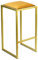 FERRO modern design Barhocker Gold ohne Lehne 64 cm - Metall Barstuhl mit Gepolstertem Sitz - Loft Style