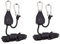 2 Pack 1/8in Heavy Duty Rope Hanger, Ttdesefu Adjustable Ratchet Plant Light Slings Buckle Tent Canopy Rope Stop Buckle Tent Guy Ropes with Pulley for Outdoor Camping Hiking（150 LB Capacity per Pair）