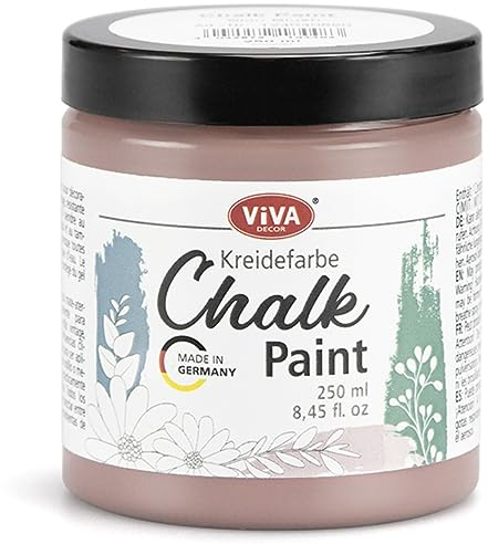 Viva Decor Chalk-Paint - Skin Blush - Rosa 250ml - Kreidefarbe für Möbel, Wand und Deko, Mattes Finish, Wasserbasiert, Ideal für Shabby Chic & Vintage Look für Holz & andere Oberflächen