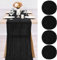 Käsetuch Tischläufer 4 Stück Pack Schwarz Rohe Baumwolle Tischflagge Transluzent Tischflagge Tüll Tischdecke 10 ft Bohemian Stil Land Dekoration Küche Hochzeit Urlaub Party Zubehör Schwarz 300cm