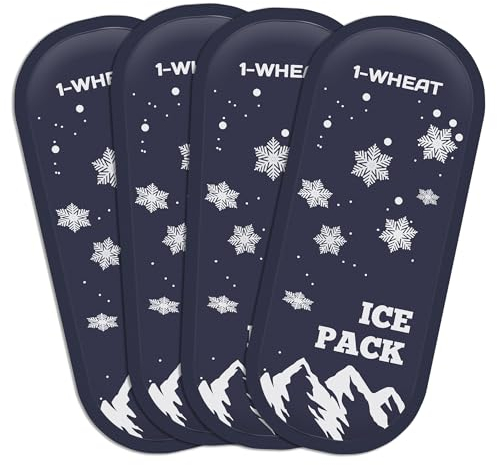 1-WHEAT (4 Packungen) Insulin-Diabetes-Gel-Eispackungen für Medikamenten-Reisetasche Eispackungen für kleine Insulin-Kühlbox-Reisetasche Geeignet für die meisten Medikamenten-Kühlbox-Reisetasche