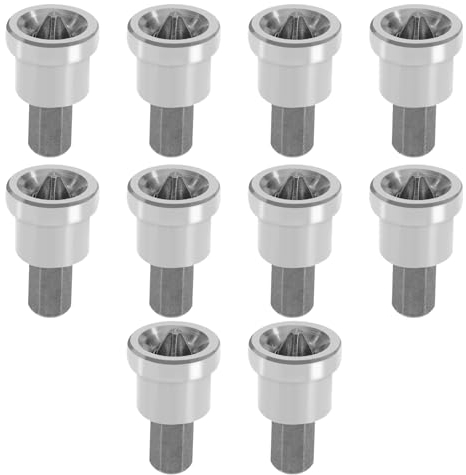 SG Store 10 Stück Trockenbau-Dimpler-Bit Magnetisch 1/4 Zoll Sechskantschaft Gipskarton-Locator Schraubendreher 25mm PH2-Bits S2-legierter Stahl für Gipskarton-Schrauben-Tiefenanschlagsbegrenzung