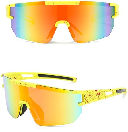 MUSELK Gafas de sol deportivas para hombre y mujer, gafas de sol polarizadas para actividades al aire libre, MTB, carreras, ciclismo, ciclismo, esquí, gafas de sol con UV400