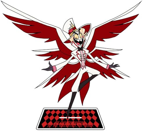 Xinchangda Hazbin Hotel Anime Figur Acryl Ständer Alastor/Angel Dust/Charlie Morningstar/Vaggie Model Statue Desktop Display Standing Figuren