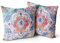 Snylcce 2er Set Frühlings Boho Kissenbezüge Dekokissen 40 x 40 Samt Soft Kissenbezug Böhmischer Retro Ethno Dekorative Kissenhülle Zierkissenbezüge für Sofa Schlafzimmer Wohnzimmer Zuhause Floral