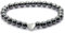 Echtes Hämatit Edelstein Armband mit 6mm Perlen und Edelstahlherz - verschiedene Längen - Heilstein Schutzstein Talisman Glücksbringer Geschenk (Hämatit, 20CM)