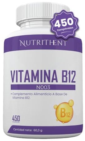 470 Comprimés Vitamine B12 Pure 1000mg | 470 Jours d'Approvisionnement - Haute Dose | Réduit la Fatigue, l'Épuisement et Contribue au Fonctionnement Normal du Système Immunitaire
