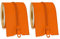 MAYOKEN® Selbstklebender Reißverschluss, 2 Stück, 220 cm x 7,6 cm, Orange, Hochsichtbarer und Rostfreier Reißverschluss für Baustellen, Sicherheitszonen und Bauprojekte