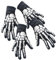 com-four® 2 paia di guanti da scheletro - mani da scheletro inquietanti in taglia unica - accessori per costumi con motivo a ossa per Halloween, Día de Muertos, cosplay (2 paia - adulti 02)