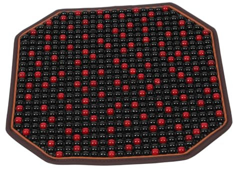 iplusmile Holzperlen Sitzbezug Für Auto Bürostuhl Und Zuhause Kühl Und Atmungsaktiv Massagekissen Weinfarbe Installieren