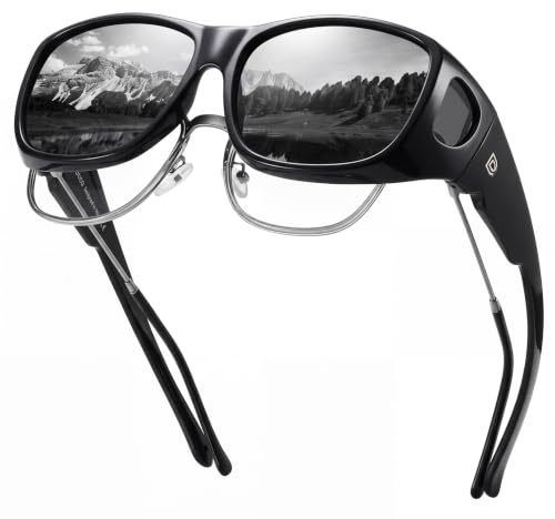 DUCO Fit über Sonnenbrille Wrap Around Sonnenbrille für Männer Frauen Polarisierte Tragen über Sonnenbrille UV-Schutz DC8965