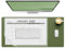 Aothia Schreibtischunterlage mit 18-Monats-Kalender 2025-2026, 80x40cm große Mauspad,Rutschfeste PU Leder schreibunterlage für Büro & Zuhause,Olivgrün