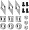 Set di inserti per frese in carburo, strumenti per tornio in carburo di tungsteno per strumenti di tornitura in legno, accessori per frese con punta in carburo, 16 pz