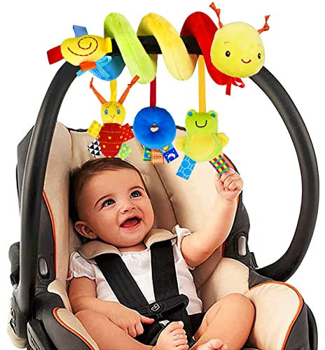 YELUFT Kinderwagen Baby Spielzeug für Babys Aktivitätsspirale Hängespielzeug Babybett Spielzeug Babyspirale Plüschspielzeug für Kleinkinder Jungen Mädchen von 0 3 6 9 12 Monaten