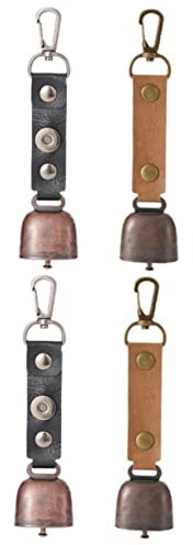 BESPORTBLE 2 Sätze Karamellfarbe Alarm Camping Stopper Notpfeifen Mit Lanyard Kabellose Türklingel Zelt Glockenspiel Weihnachten Outdoor Gear Normale Glocken Hängende Glocke Eisen 2 Stück * 2