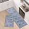 OPLERT Alfombras de Cocina Antideslizantes 2 Piezas, Absorbentes de Agua y Resistentes a Las Manchas, Alfombras de Correr Lavables para Pasillo, Cocina, Lavadero, Salón,Gris,43x75+43x120cm