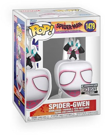 Epic Collectibles Pop Marvel: Spider Man - Spider Gwen Stacy Upside Down Across The Spiderverse Exclusive Vinyl Figure Included with Box Protector Compatible for Funko
