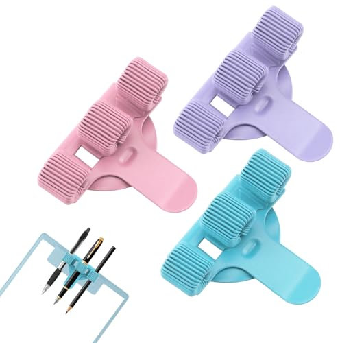 ZoeWei Krankenschwester Zubehör Edelstahl Stifthalter, 3 Stück Verstellbarer Dreilöcher Stifthalter Nurse Accessories Clip für Kasack