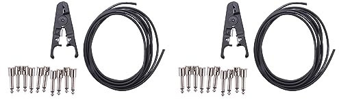 Goufride 2X Kit de Cable para Pedales Sin Soldadura de Guitarra de 10 Pies ÁNgulo de Audio 6.35 Enchufes para Pedales de Efectos de Guitarra
