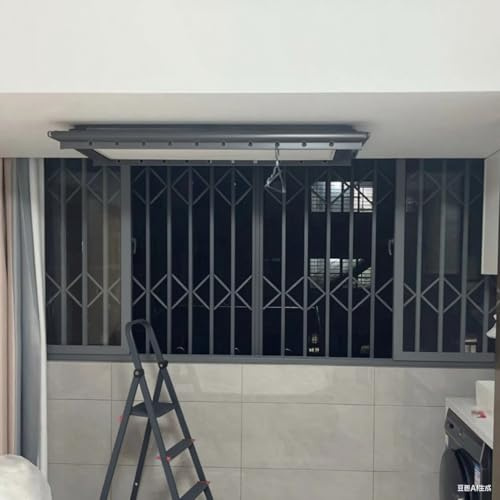 UrbanUp Fenstergitter Einbruchschutz Fenstersicherungsstange für Kleinkinder, Haustiere und Ältere Menschen. Verhindert Versehentliche Stürze. Fensternetz zum Zusammenklappen(W160xH110cm/63x44in)
