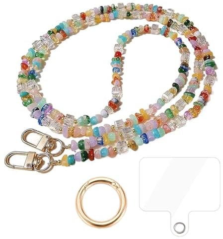 WERIGONI 1PCS Catena Universale per Cellulare, Tracolla per Cellulare, Perline Collana Porta Cellulare Corda Cellulare Tracolla Catena Colorata per Cellulare